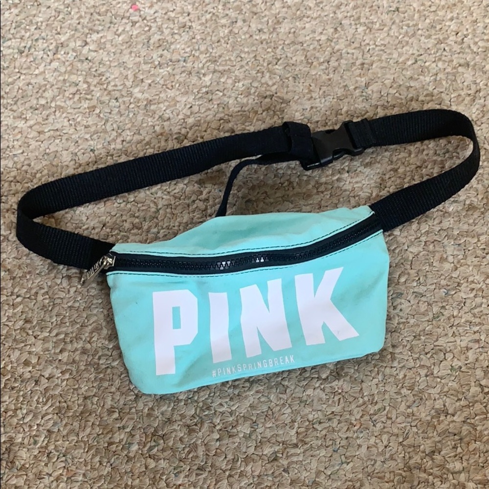 PINK fanny pack teal